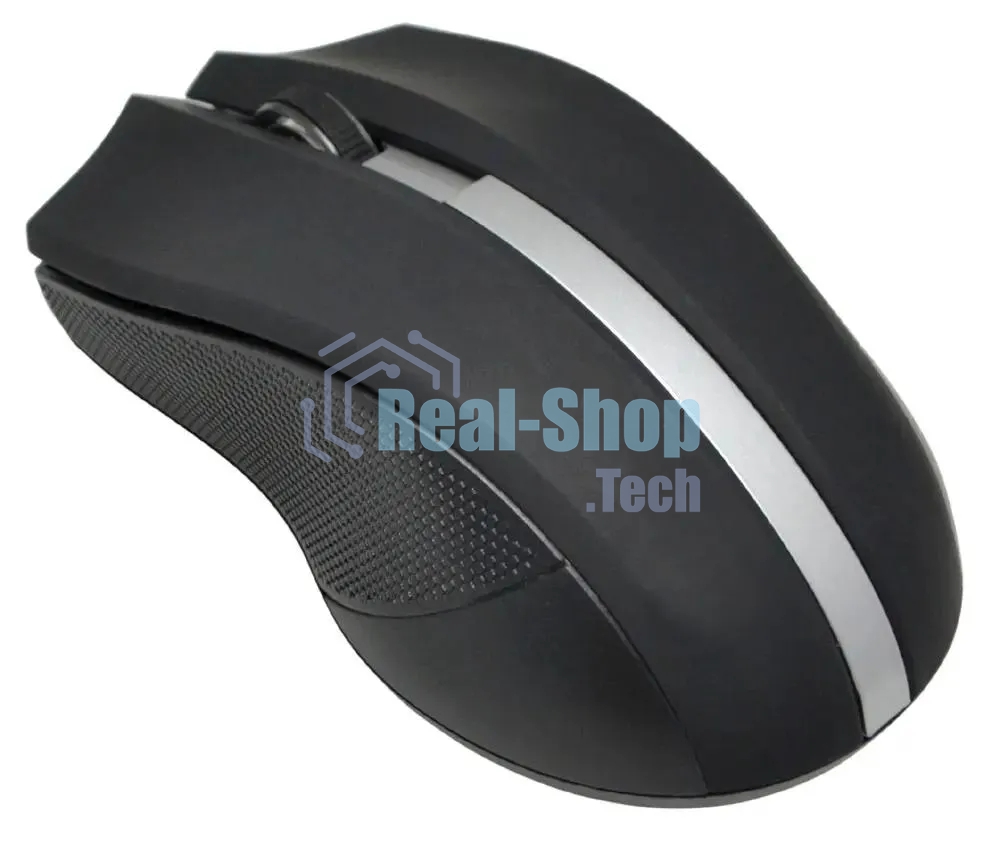 Мышь беспроводная Oklick 615MW черный/серебристый, 1000 dpi, радиоканал, USB, кнопки - 3
