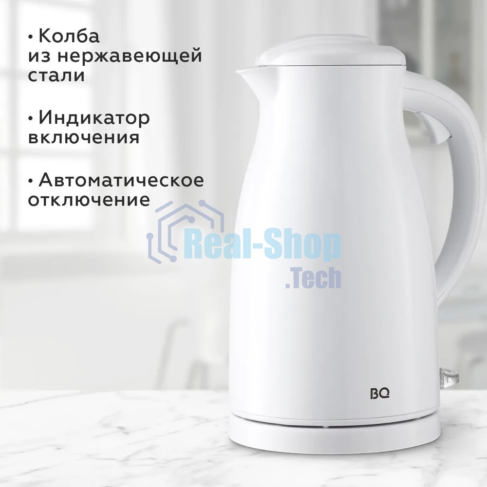 Чайник электрический BQ KT1709S белый. Мощность:1800/Объем:1,5