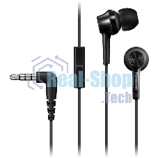 Наушники Panasonic RP-TCM115GCK внутриканальные 10-24000Гц 1.2м 3.5мм 98дБ микрофон, черный
