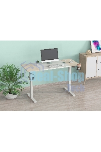 Стол компьютерный Cactus CS-EDL-WWD столешница МДФ дуб молочный каркас белый