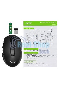 Мышь беспроводная Acer OMR060 черный, 1600 dpi, радиоканал, USB, кнопки - 6