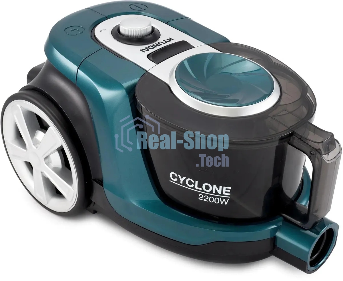 Пылесос Hyundai HYV-C3950 темно-зеленый/черный, 380/2220 Вт, уборка сухая, пылесборник контейнер 1.5 л