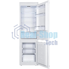 Встраиваемый холодильник Zigmund & Shtain BR 18 X белый двухкамерный 195/75 л морозилка снизу, размораживание ручное