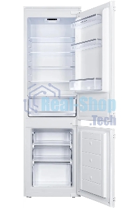 Встраиваемый холодильник Zigmund & Shtain BR 18 X белый двухкамерный 195/75 л морозилка снизу, размораживание ручное