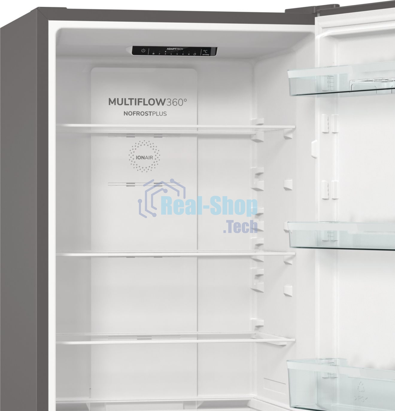 Холодильник Gorenje NRKE62XL серебристый металлик двухкамерный 203/99л морозилка снизу, No Frost