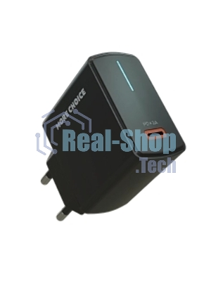 Сетевое зарядное устройство MORE CHOICE (4610196409936) NC60 1USB-C 3.0A PD 20W быстрая зарядка черный