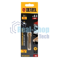 Зенковка конусная Denzel под М4, HSS, по металлу, цилиндрический хвостовик