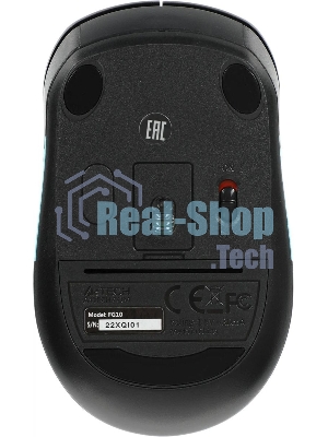 Мышь беспроводная A4Tech Fstyler FG10 черный/синий, 2000 dpi, радиоканал, USB, кнопки - 4