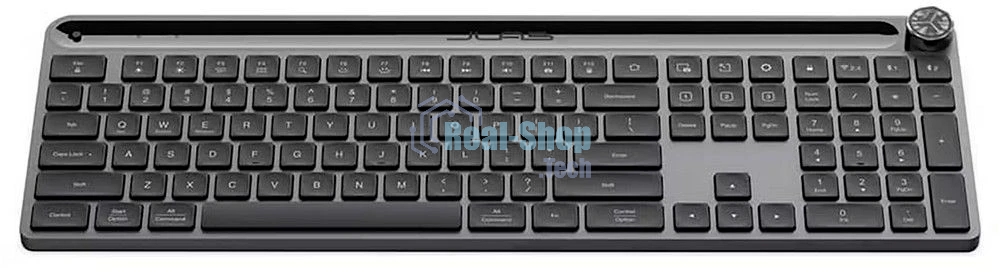 Клавиатура JLab Epic Keyboard гибридная, USB Type-A, Bluetooth, радиоканал, серый