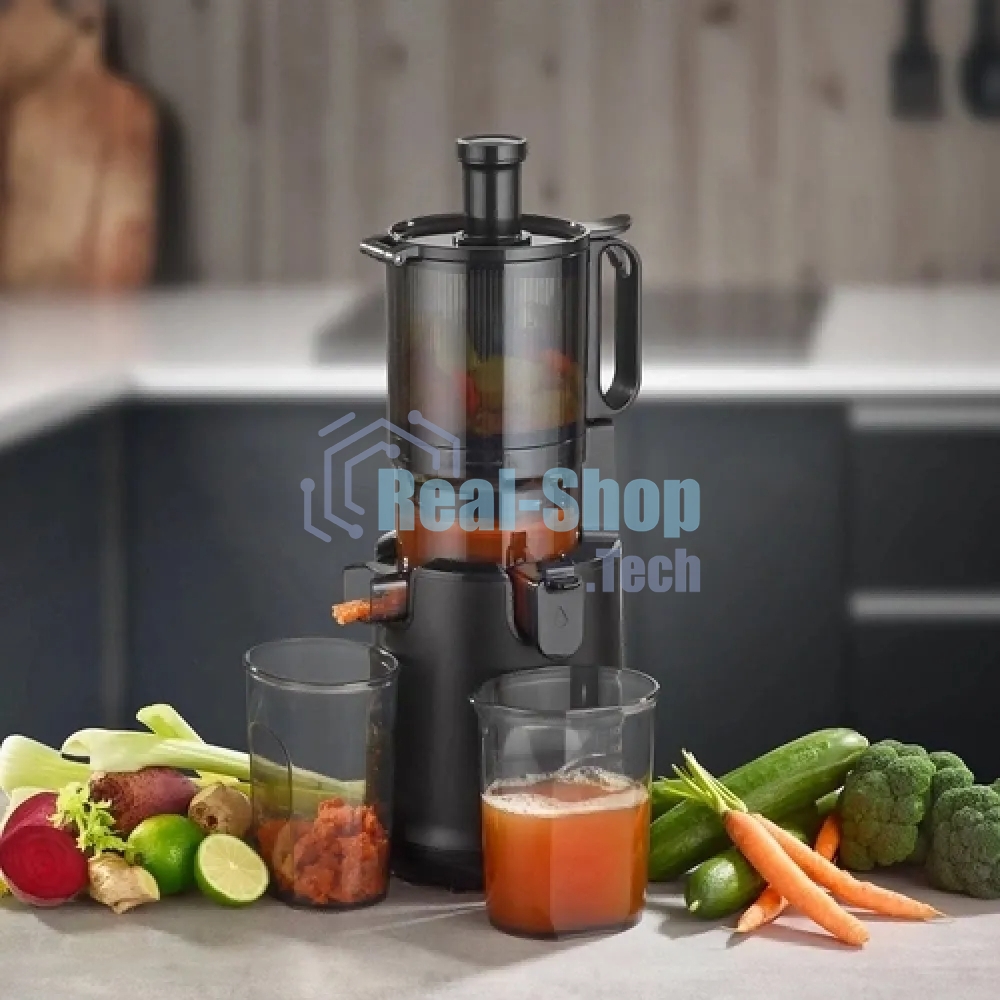 Соковыжималка CASO Juice Fit Pro черный, шнековая вертикальная, 250 Вт, 1000 мл, электронное, реверс