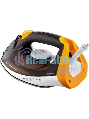 Утюг BRAYER BR4003 коричневый/белый/желтый, 2400 Вт, 25 г/мин, 140 г/мин, 330 мл