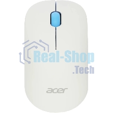 Мышь беспроводная Acer OMR205 белый/голубой, 1200 dpi, радиоканал, USB, кнопки - 3