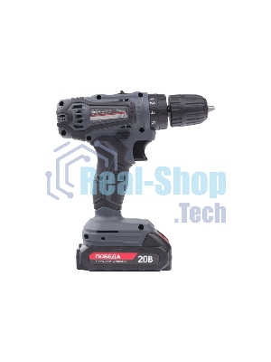 Дрель-шуруповерт Победа ДА-20/1 Ли, 20 В, 2,2 Ач, 38 Нм, щеточный