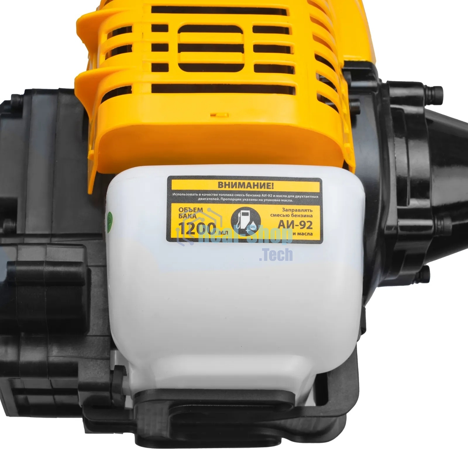 Триммер бензиновый Denzel DT-43E, 43 см3, неразъемная штанга, электростартер, состоит из 2 частей