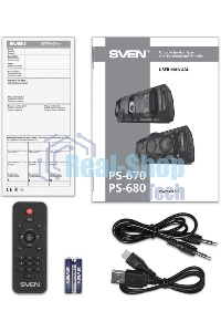 Колонка портативная Sven АС PS-680 черный 65W 1.0 BT