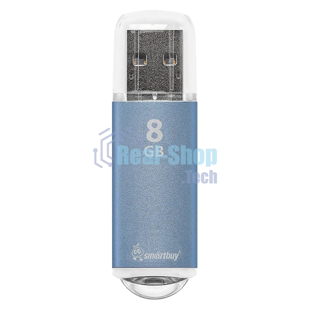 Флешка USB Smartbuy V-Cut Blue (SB8GBVC-B), 8Gb, USB 2.0, R/W 15/5, синий