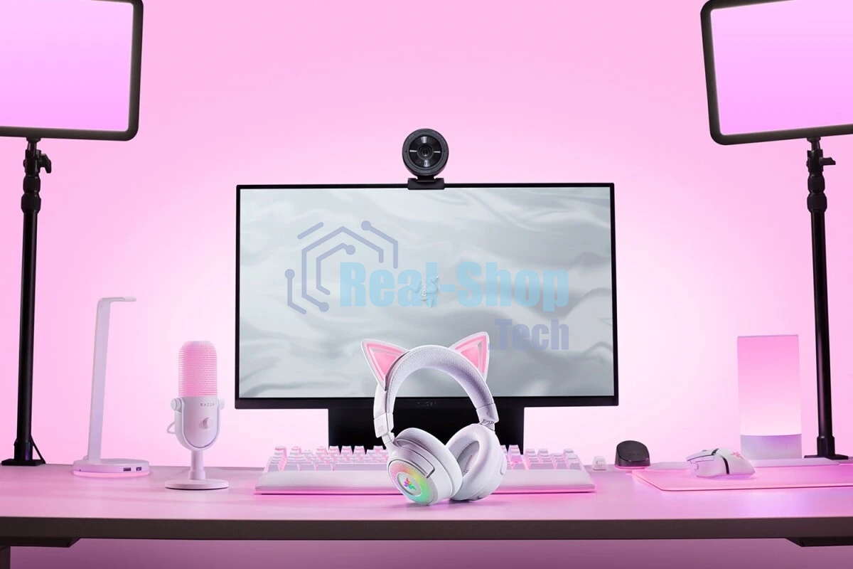 Гарнитура Razer Kraken Kitty V3 Pro белый, беспроводная, bluetooth, до 70 ч, подсветка