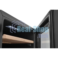 Винный шкаф ZÜGEL ZCWF521DB черный, 127 л, 2 отсека, 52 бут., класс A+