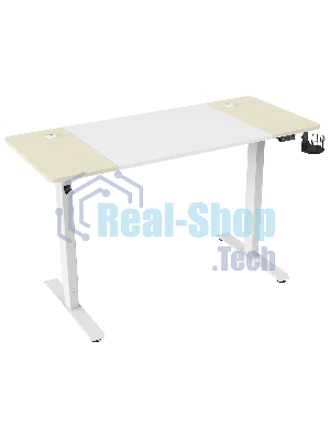 Стол компьютерный Cactus CS-EDL-WWD столешница МДФ дуб молочный каркас белый
