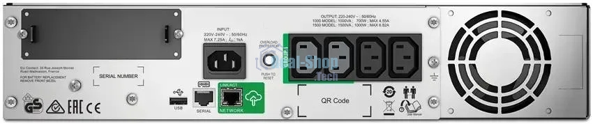 Источник бесперебойного питания APC Smart-UPS SMT1000RMI2UC/1000ВА/700Вт/4xIEC320 С13