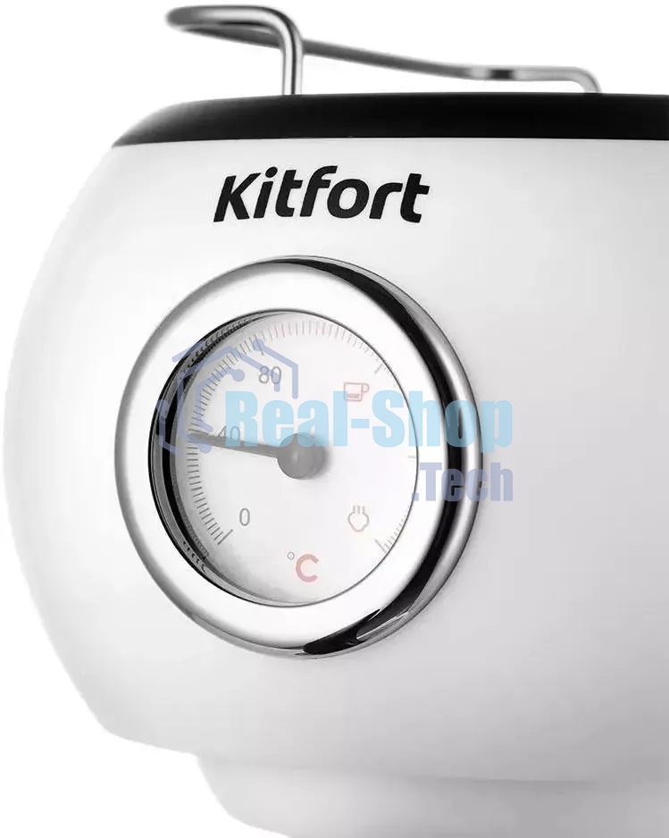 Кофеварка рожковая Kitfort КТ-7219 белый, исп. кофе - молотый, 1.2 л, 1100 Вт, 15 бар