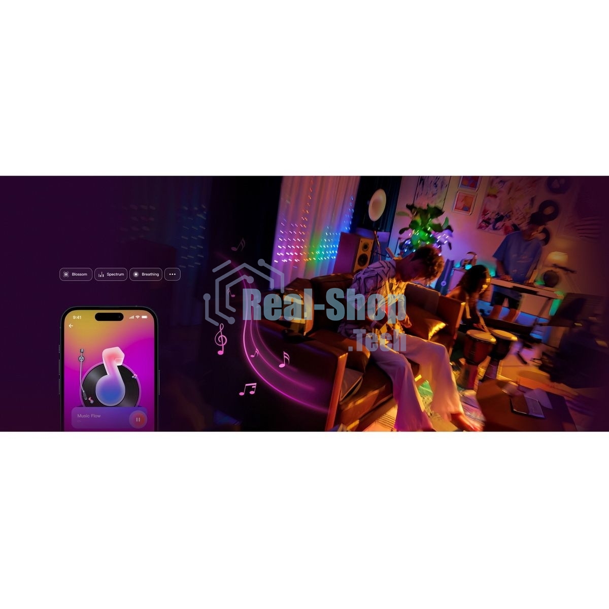 Умная штора-гирлянда Yeelight, 475 ламп, 1,5м x2м/RGbIC+ BLE/YLYDD-0053