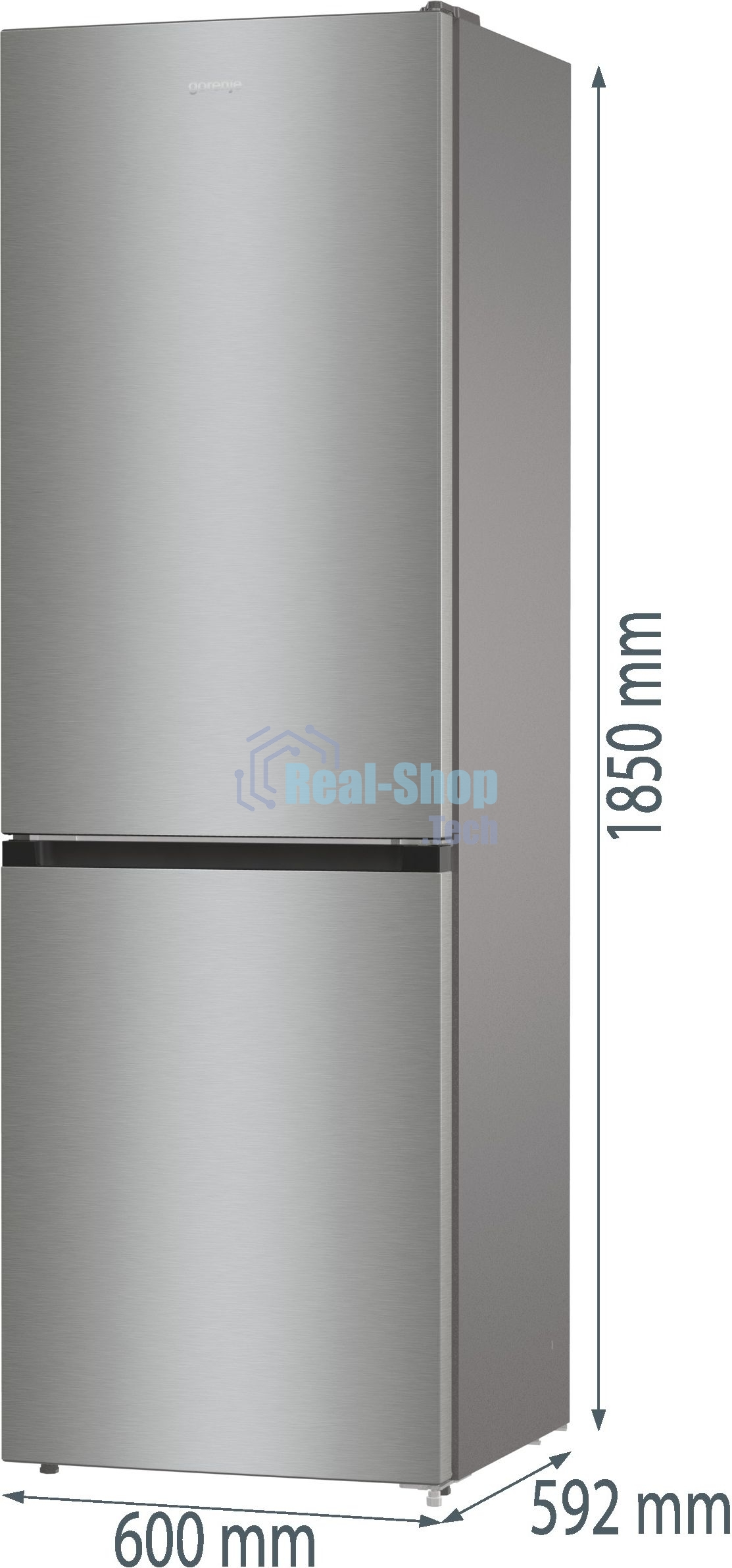 Холодильник Gorenje NRKE62XL серебристый металлик двухкамерный 203/99л морозилка снизу, No Frost