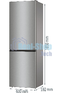 Холодильник Gorenje NRKE62XL серебристый металлик двухкамерный 203/99л морозилка снизу, No Frost