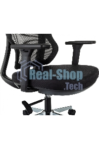 Кресло руководителя Бюрократ MC-412N-H черный сетка/ткань с подголов. крестов. металл хром