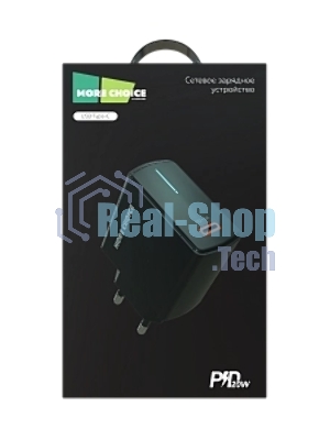 Сетевое зарядное устройство MORE CHOICE (4610196409936) NC60 1USB-C 3.0A PD 20W быстрая зарядка черный