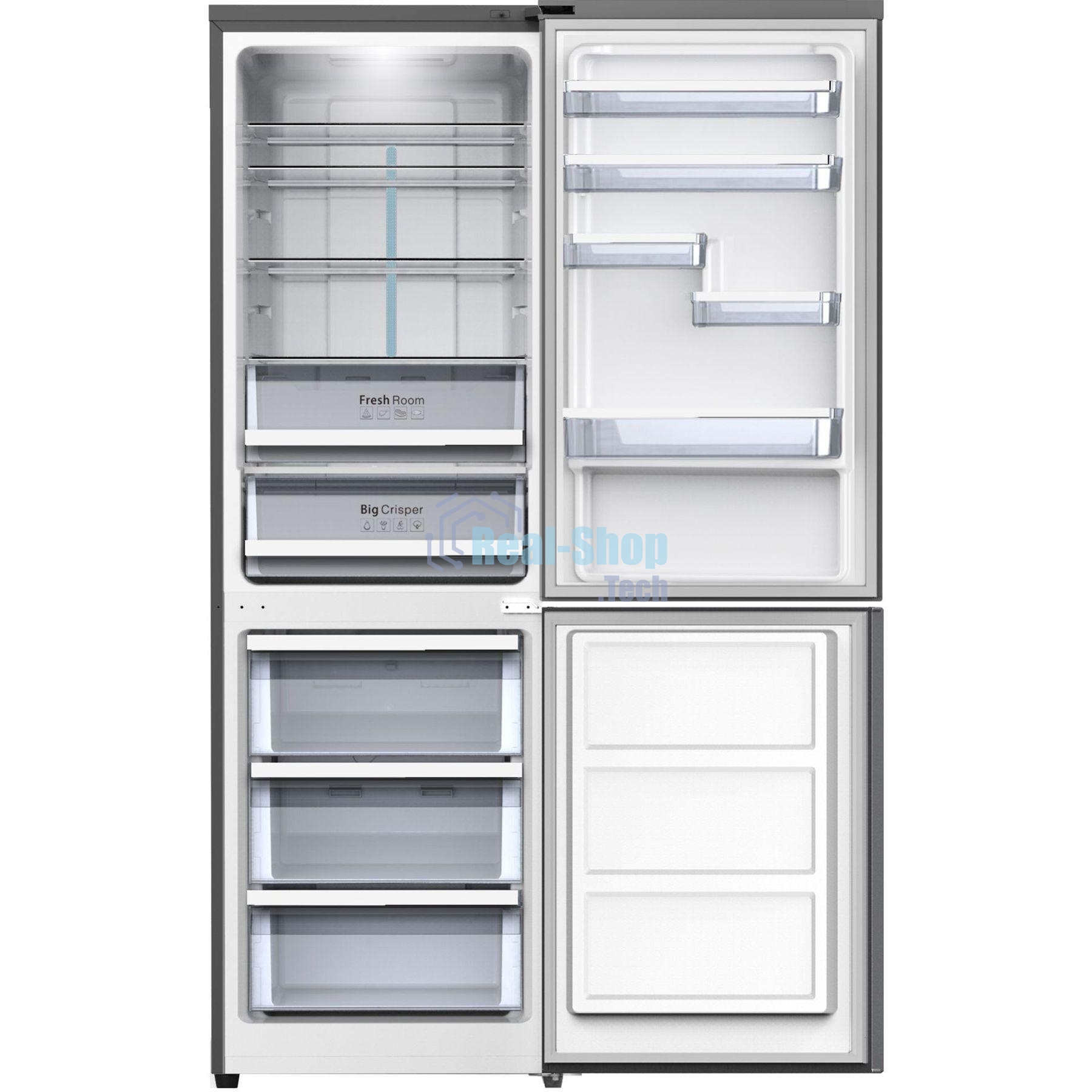 Холодильник DeLonghi DCS 19NFI IS DAMIANO серый двухкамерный 230/100л морозилка снизу, No Frost