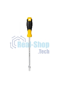 Отвертка шлицевая Deli DL6382001 8х200мм CR-V, Двухкомпонентная ручка. Хромированная