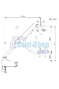 Кронштейн для мониторов ЖК Buro M1 черный 15