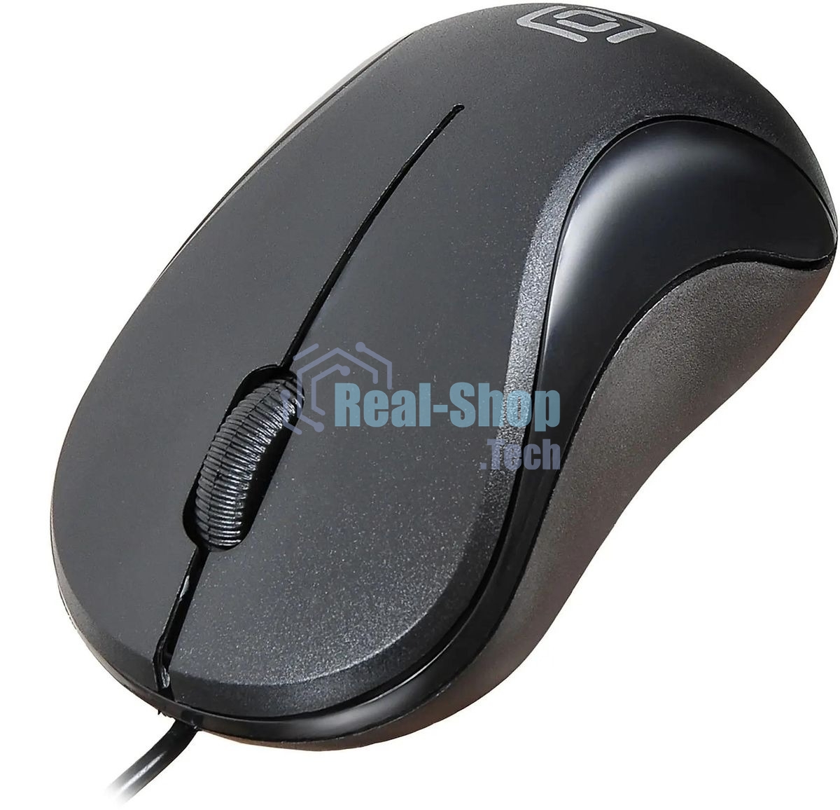 Мышь проводная Oklick 115S черный, 1200 dpi, USB, кнопки - 3