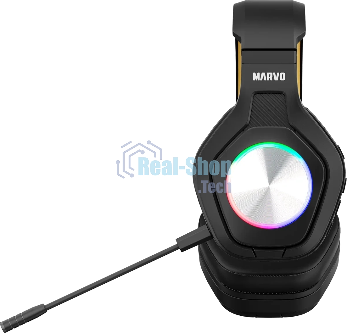 Гарнитура MARVO HG9084W Pulz 80W чёрный, беспроводная + проводная, радиоканал, до 50 ч, подсветка, совместимость с PS5, Xbox