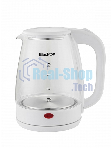 Электрочайник Blackton Bt KT100G белый, 1.7 л, 1500 Вт, скрытый нагревательный элемент