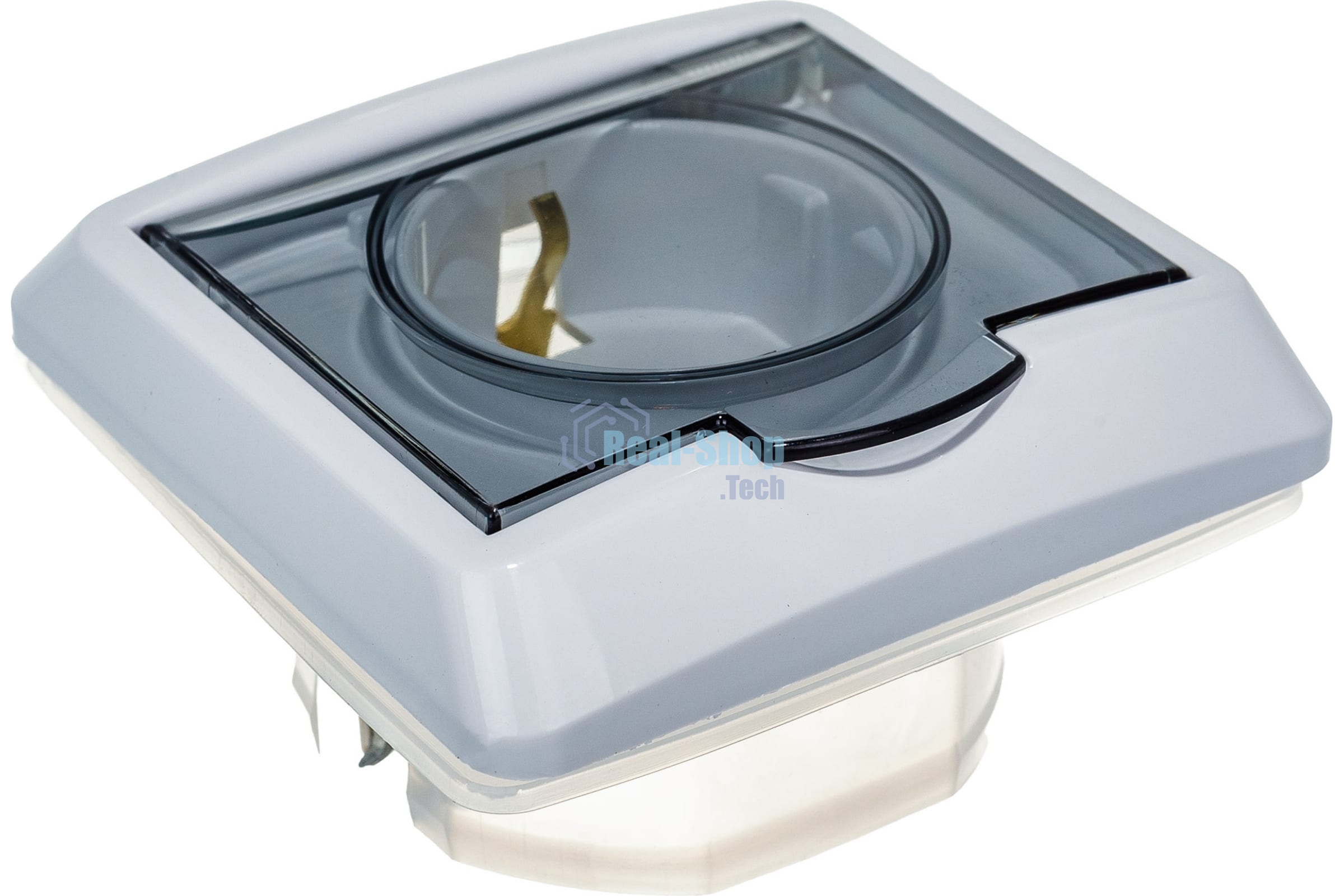 Розетка 1-м СП Этюд защ. шторки с заземл. IP44 белый SchE PC16-044B