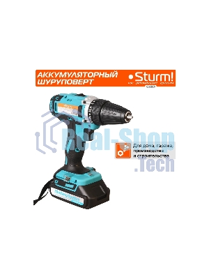 Дрель-шуруповерт Sturm CD3620, 20 В, 2 Ач, 31 Нм, щеточный