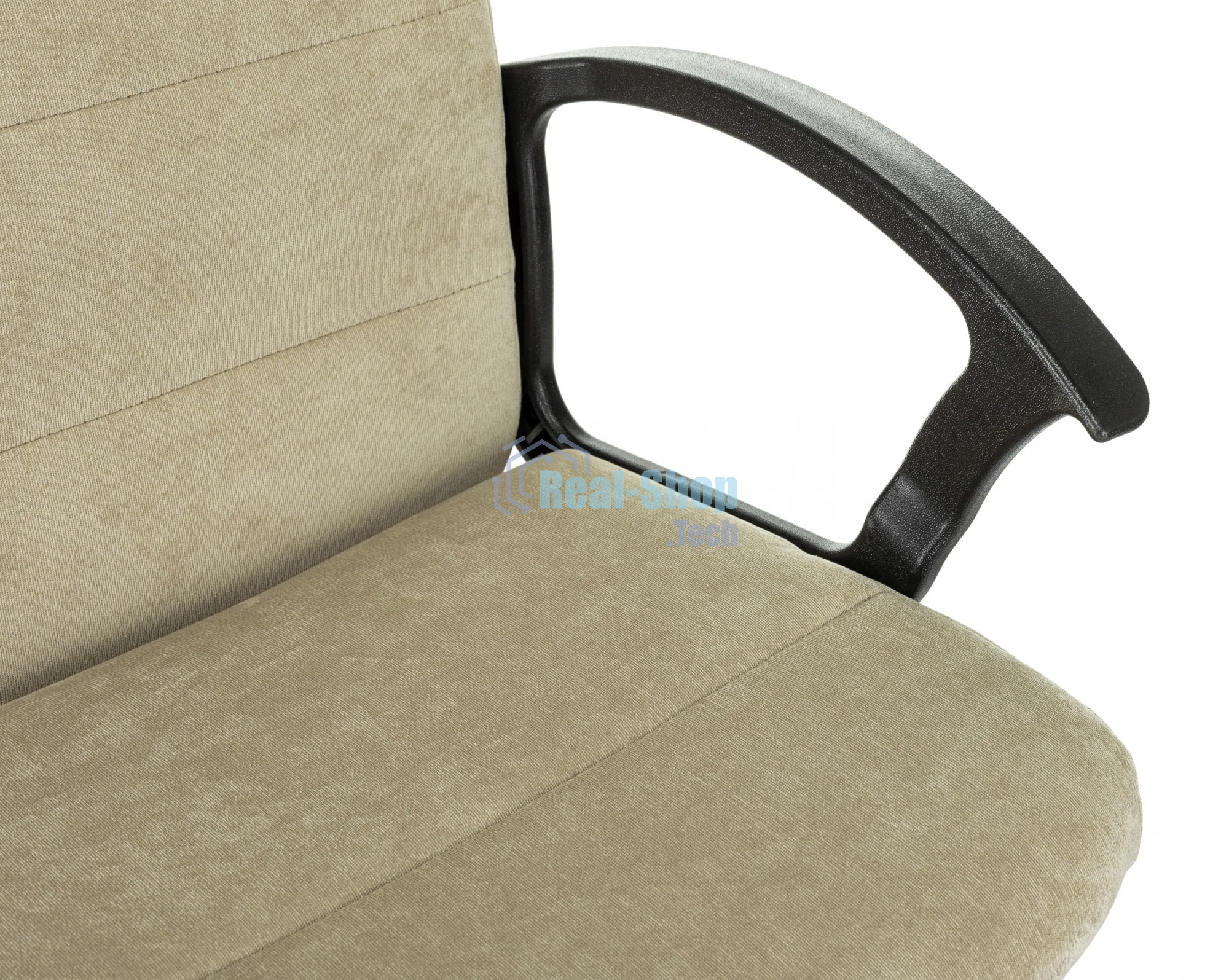 Кресло офисное Бюрократ Triest Fabric песочный Light-21 крестов. металл черный