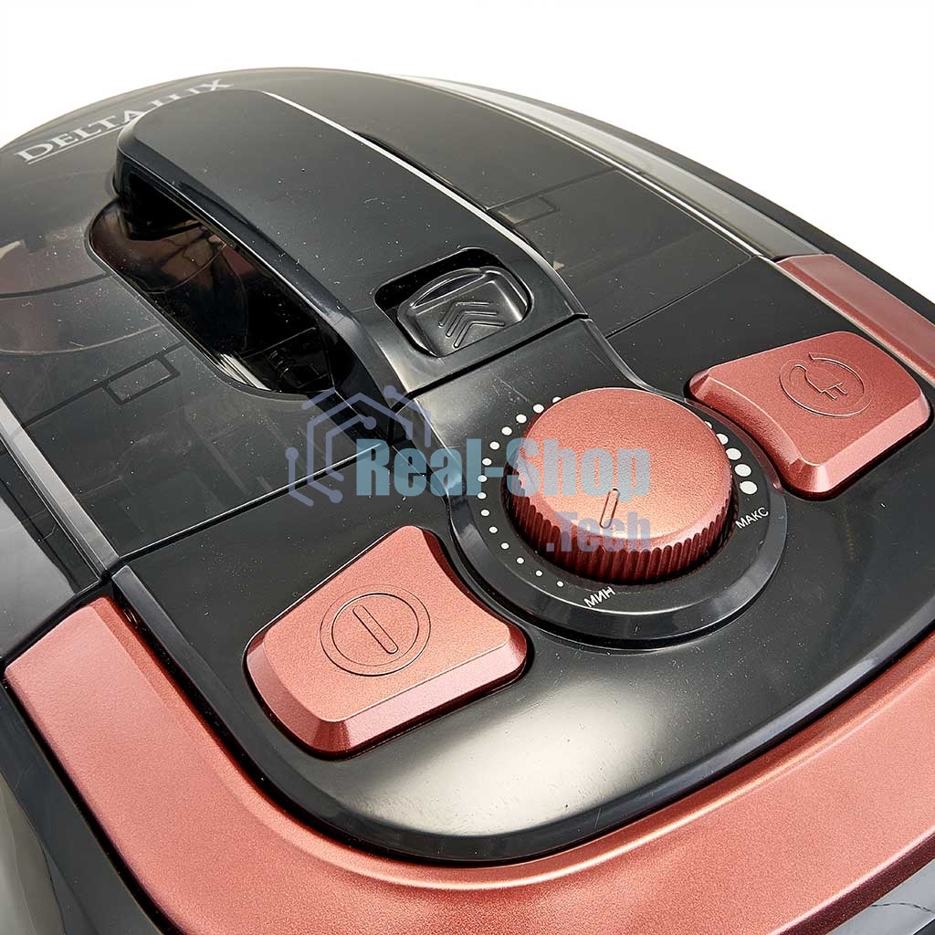 Пылесос DELTA LUX DE-3501 СУПЕР-ЦИКЛОН, черный с терракот