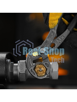 Клещи переставные Denzel кнопочный механизм, обливные рукоятки, 180 мм