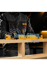 Уровень алюминиевый Denzel магнит., фрезерованный, 3 глазка (1 зеркал.), 0,5 мм/м, 600 мм