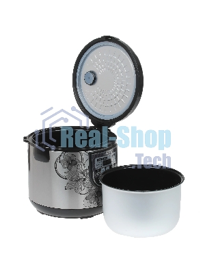 Мультиварка Centek CT-1498 Ceramic черный, сталь 700 Вт, 5.0л, КЕРАМИЧЕСКОЕ ПОКРЫТИЕ ЧАШИ, 10 пр-м.