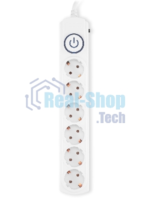 Сетевой фильтр Ippon BK-6-EU-3-16-W 3 м (6 розеток) белый (коробка)