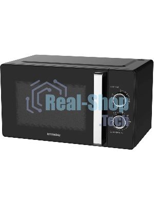Микроволновая печь Hyundai HYM-M2012 черный/хром, 23 л, 800 Вт, переключатели - поворотный механизм