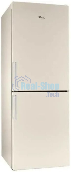 Холодильник Stinol STN 185 E бежевый двухкамерный 223/75л морозилка снизу, No Frost
