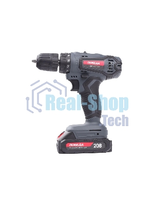 Дрель-шуруповерт Победа ДА-20/1 Ли, 20 В, 2,2 Ач, 38 Нм, щеточный