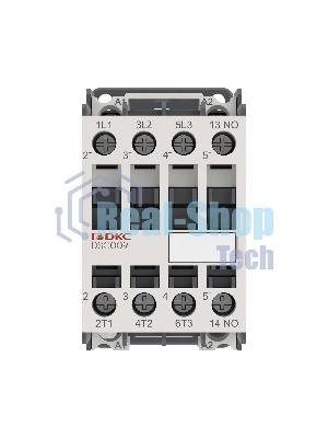Контактор магнитный YON DSC009 9A 4кВт AC3 3P кат.220В AC 1НО YON DSC009-3C10A230