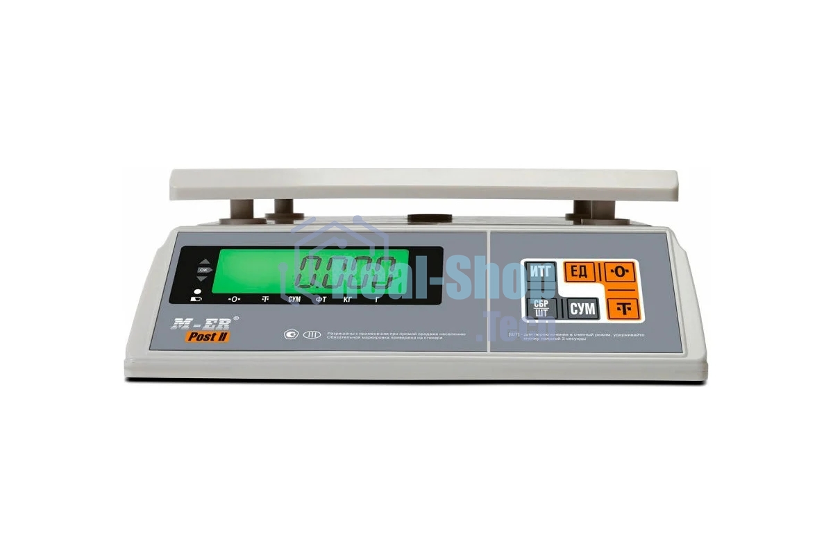 Весы фасовочные Mertech M-ER 326AFU-15.1 LCD (3060) белый, до 15 кг
