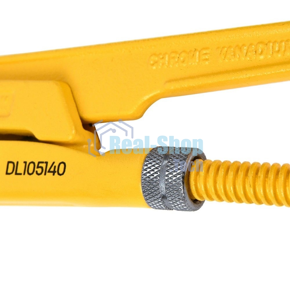 Трубный рычажный ключ №1 с прямыми губками Deli DL105140 315мм, раскрытие губок 0-40мм, сталь Cr-V